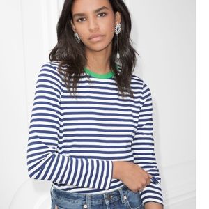 &OtherStories contrast collar long sleeve shirt
